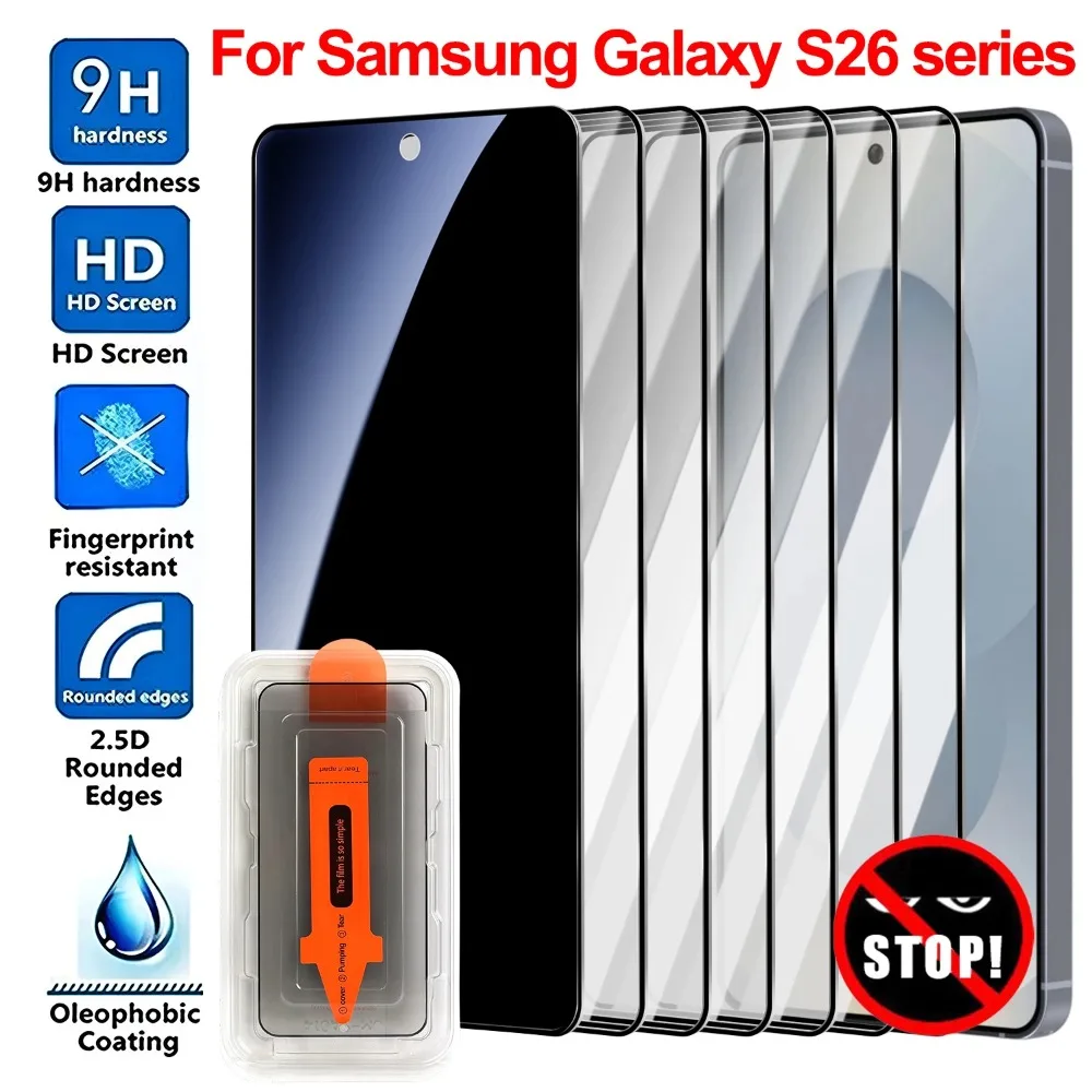 Premium Privacy & HD Clear Screen Protector - Easy Install 9H Tempered Glass Film Kit