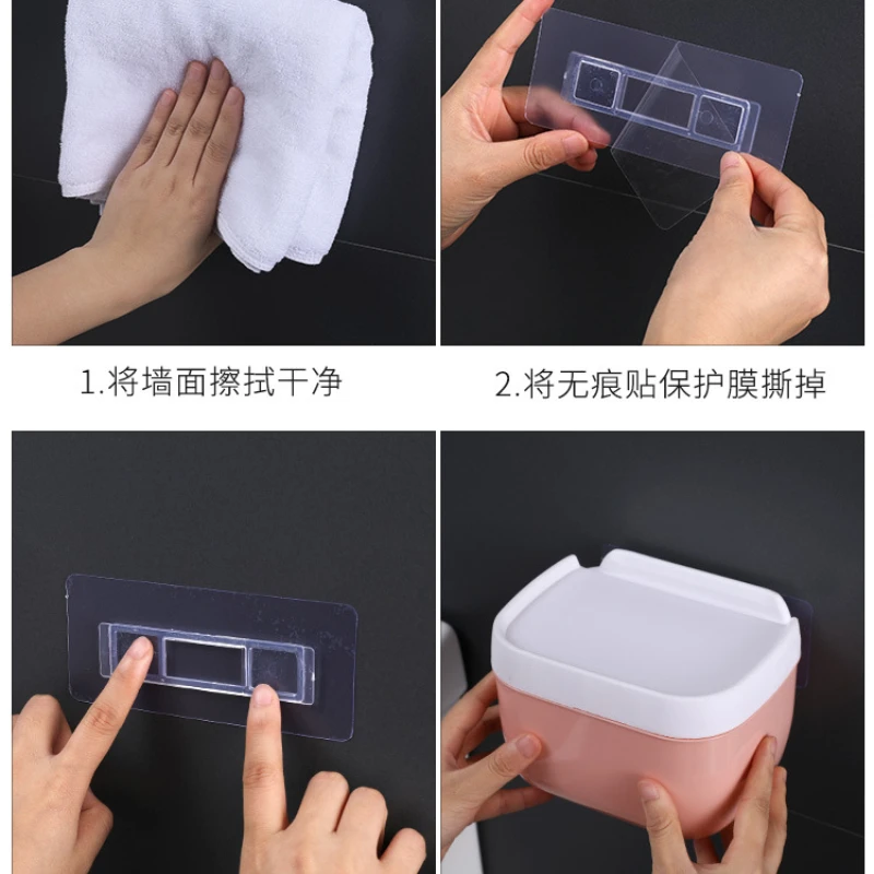 Waterproof Wall Mount Toilet Paper Holder Shelf Toilet Roll Paper Tube Storage Rack Storage Box Tray Rack Bathroom Supplies 6