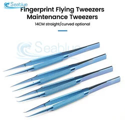 Titanium Alloy Tweezers Professional Maintenance Tool 0.15mm Microscope Tweezers For Repair Fingerprint Mobile Phone Motherboard