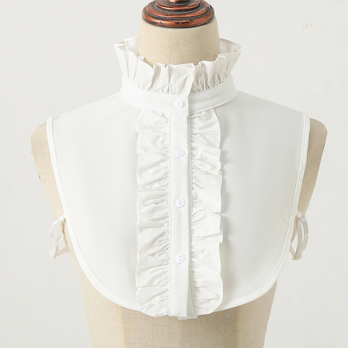 Women&rsquo;s Pleated Standing Collar Fake Collar Fashionable and Elegant Half Shirt Style Fake Versatile Detachable fake collar detachable collar shawl
