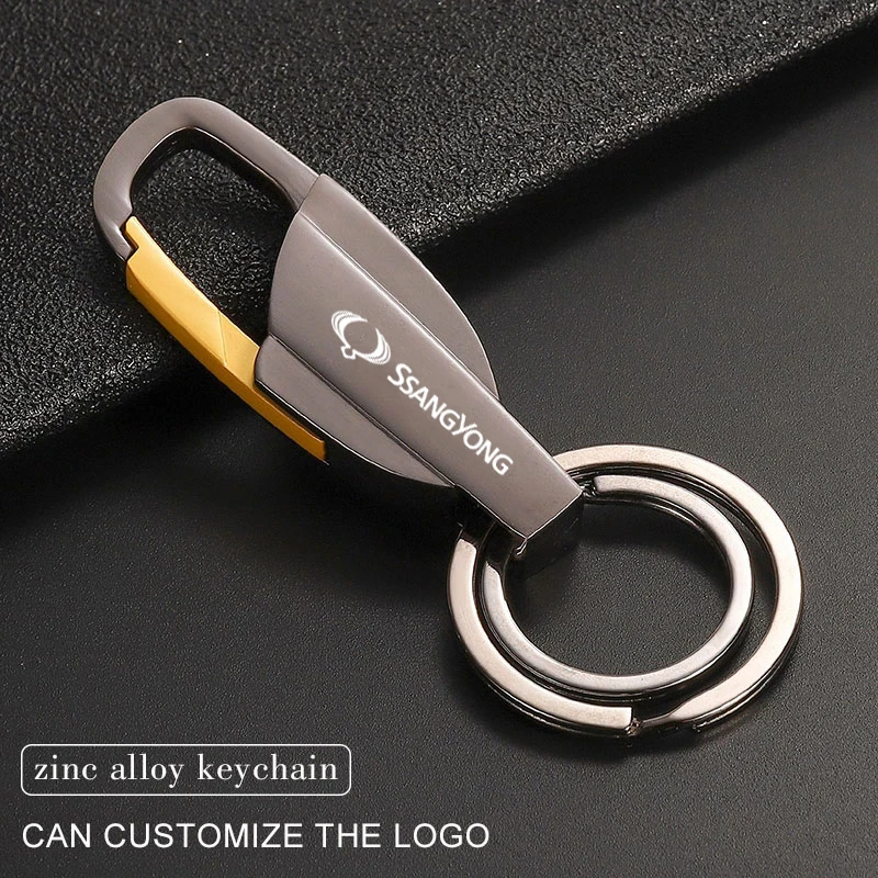 Zinc Alloy Key Ring Men Keychain Customize Logo For Ssangyong Musso