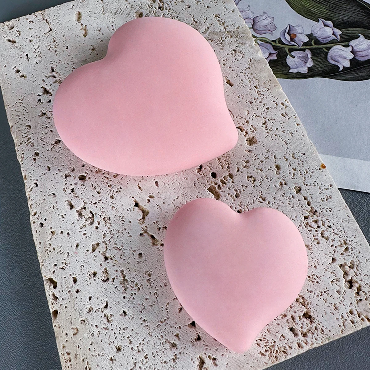 Silicone Mold Heart Shaped Soap Making DIY epoxy resin Candle Material Kit Craft Supplies Home Decor