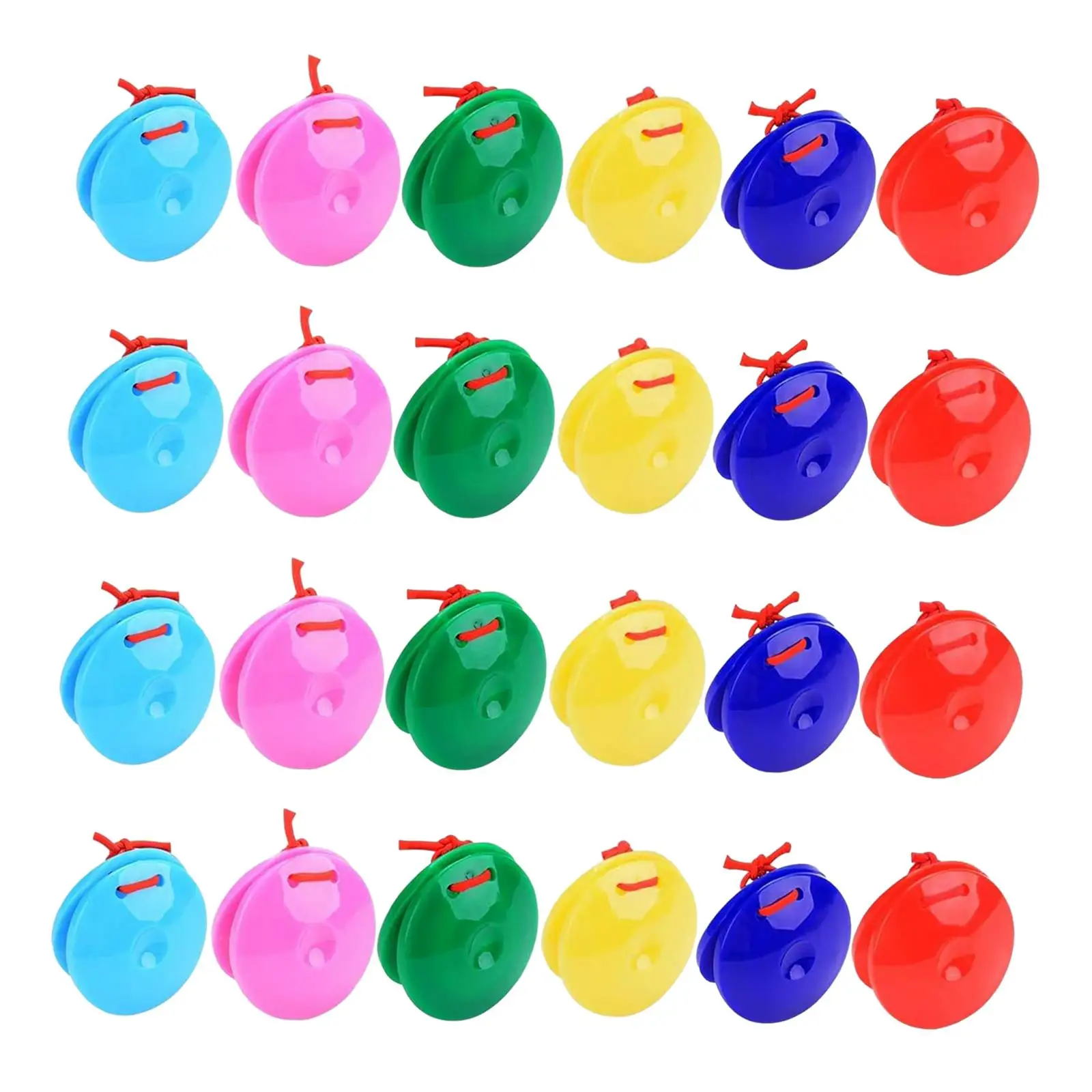 24x Wooden Castanets Musical Instruments Early Education Toys Toys Colorful Musical Castanets for Children Boys Girls Baby Kids