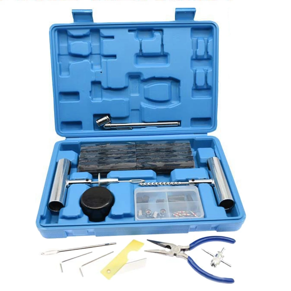 

Tire Repair Kit, Heavy Duty Tire Plug Kit Tubeless Flat Puncture Repair Tool Universal for Car, Offroad, ATV, Truck