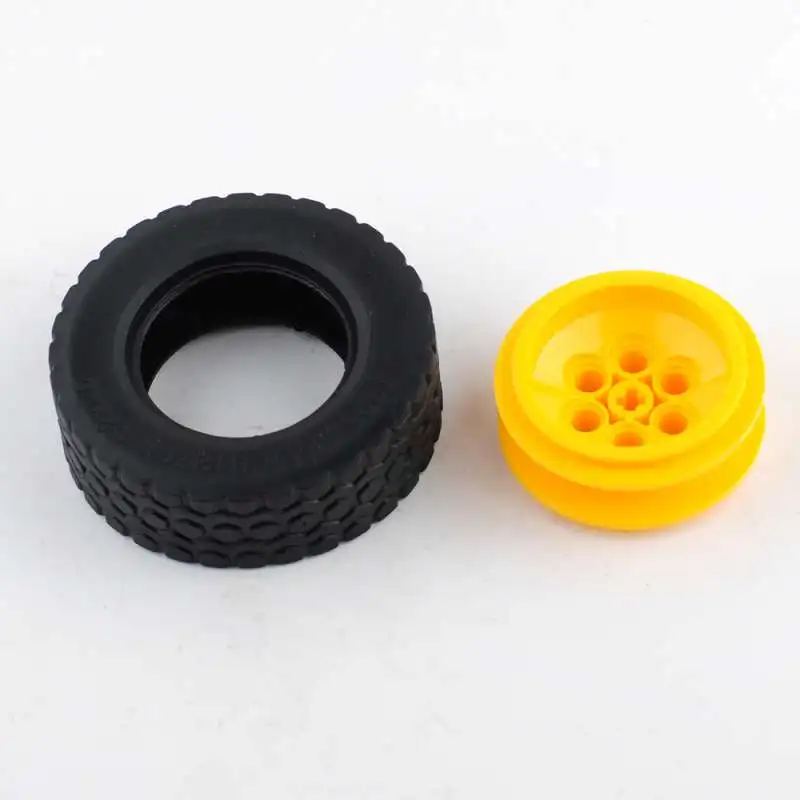 4PCS Wheel 3 86652 Car Tires Technology Bulk Parts Compatible with Legoeds Small Pellets MOC Bricks Building Blocks simulation building blocks