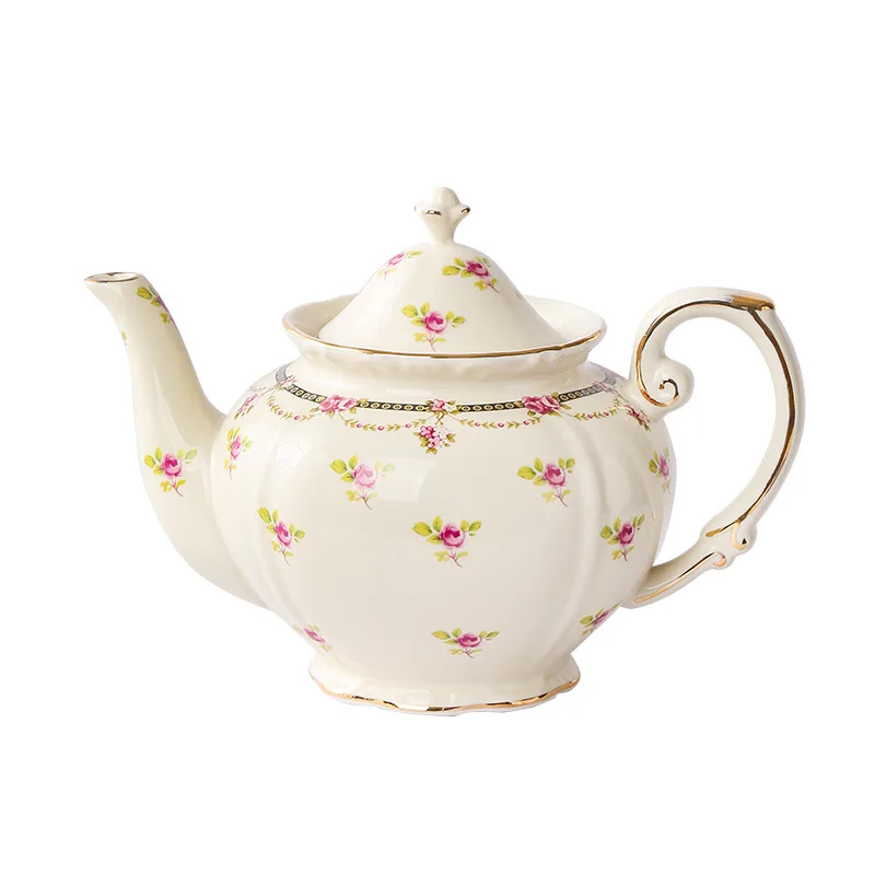 Retro ceramic coffee cup and saucer girl minority European style pot light luxury high beauty afternoon tea cup and Saucer Set G