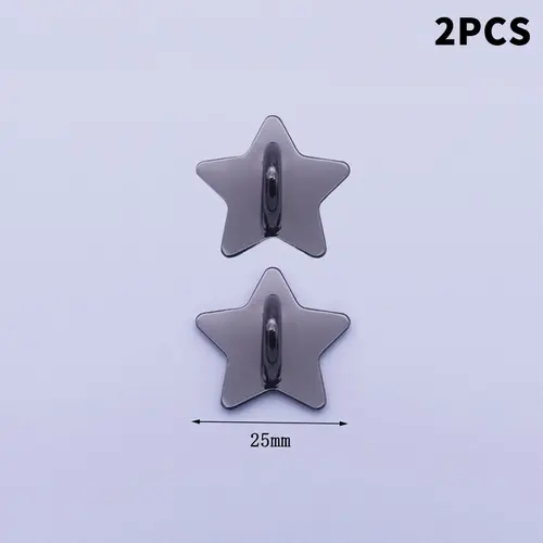 2/4PCS Adhesive Metal Stars Moon Bow Phone Charm Holder Phone Case Finger Ring Stand Hook Buckle Charm Clasp Accessory String - Image 13