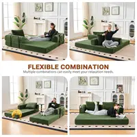 79" Convertible Sofa Bed, 5-in-1Boneless Couch for Living Room with 2 Pillows Corduroy Folding Sleeper Sofa Bed,, Customized 4