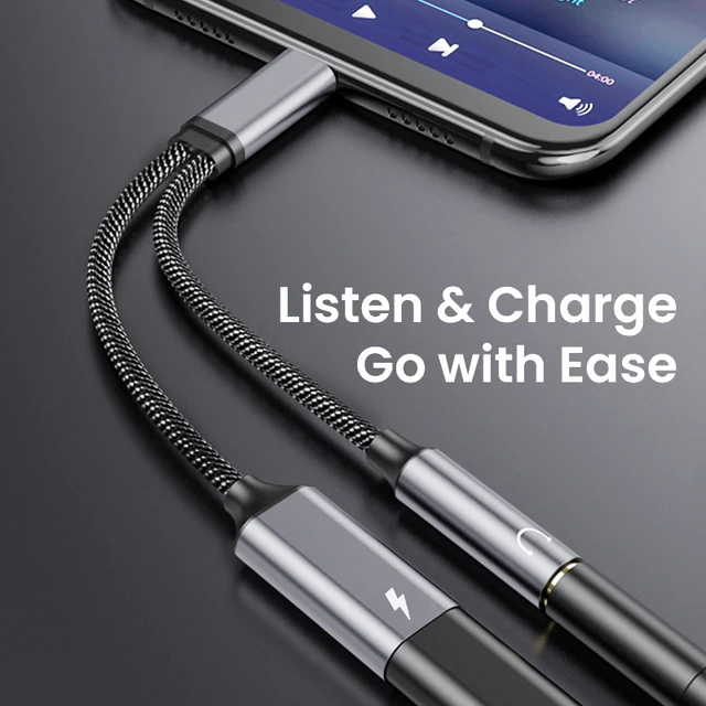NIERBO 2 in 1 USB C to 3.5mm Headphone and Charger Adapter USB C PD 3.0 Port to Aux Audio Jack Fast Charging Dongle Cable Cord