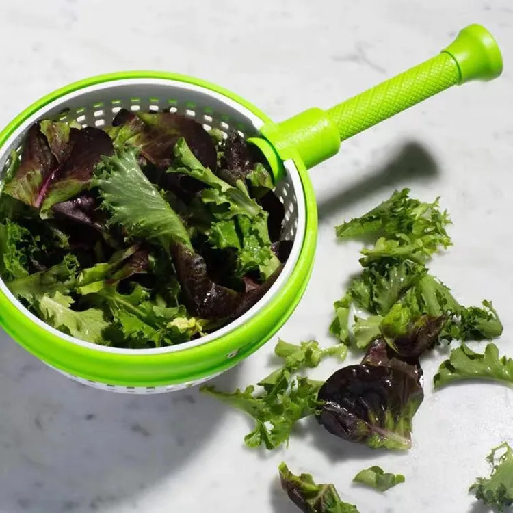 Salad Spinner Kitchen Vegetable Fruit Spin Drainer Basket A Good Helper For Washing Vegetables At Home Kitchen Supplies