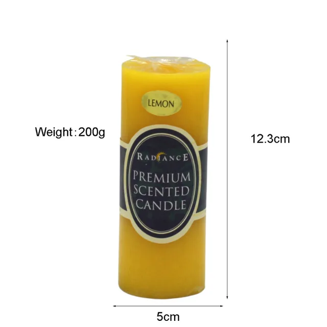 Flameless Pillar Candles Black Red Yellow Scented Candles Large Soy Wax