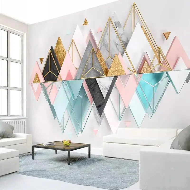 

Photo Wallpaper 3D Stereo Geometric Pattern Murals Living Room Bedroom Study Modern Abstract Art Wall Paper For Walls Home Decor