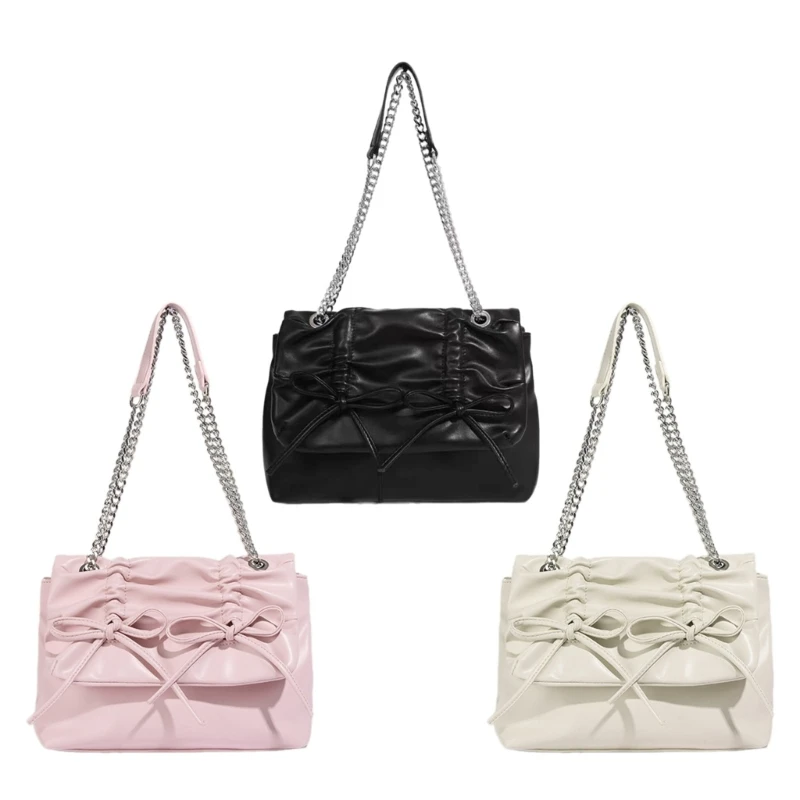 

Chain Strap Bag for Women Large Shoulder Bag PU Leather Crossbody Bag E74B