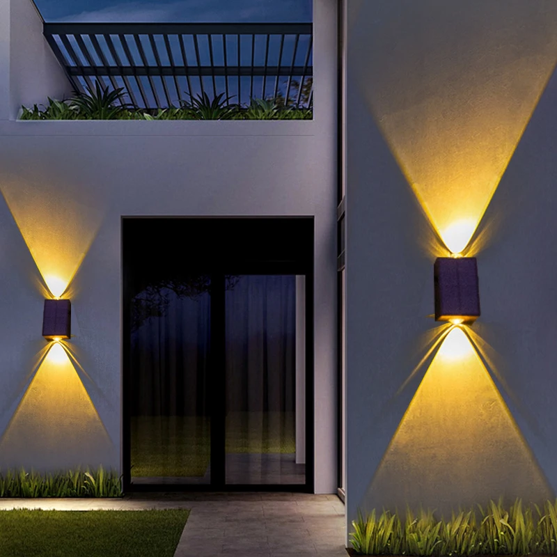 NEW Upgrade LED Outdoor Wall Solar Lights Waterproof Garden Wall Decoration Lighting For Villa Patio Stair Corridor 3