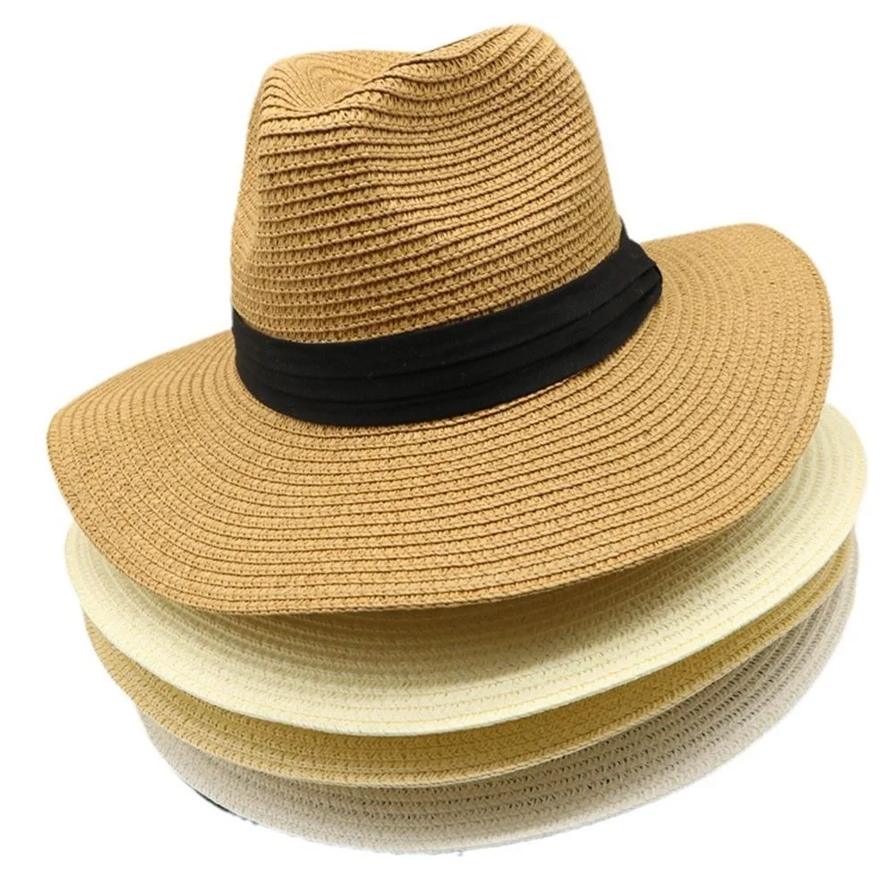 

For Woman Fashion For Men Beach Cap Sun Visor Summer Sunscreen Fedoras Panama Hat Weave Sun Cap Sun Hat Straw Hat