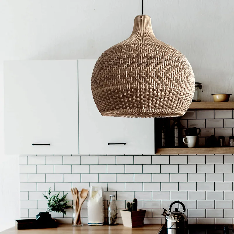 

Color combination rattan lamp retro chandelier restaurant decoration system modern chandelier new