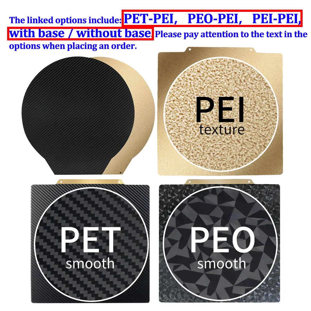 Enhanced Magnetic Double-Sided Build Plate with PEI Coating - Available in Multiple Sizes