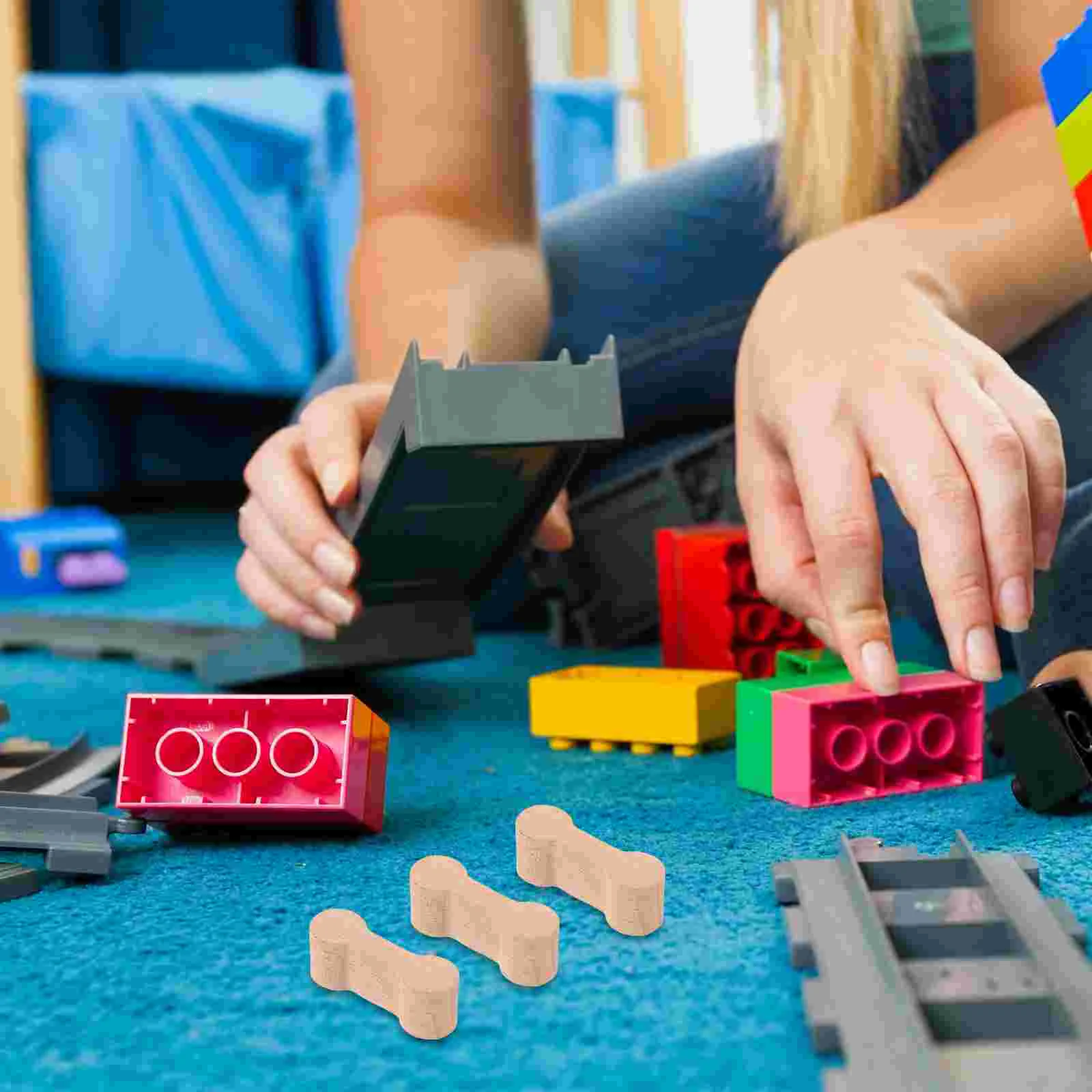 10pcs Wooden Train Tracks Connectors Track Connectors Wooden Train Adapters Track Connector