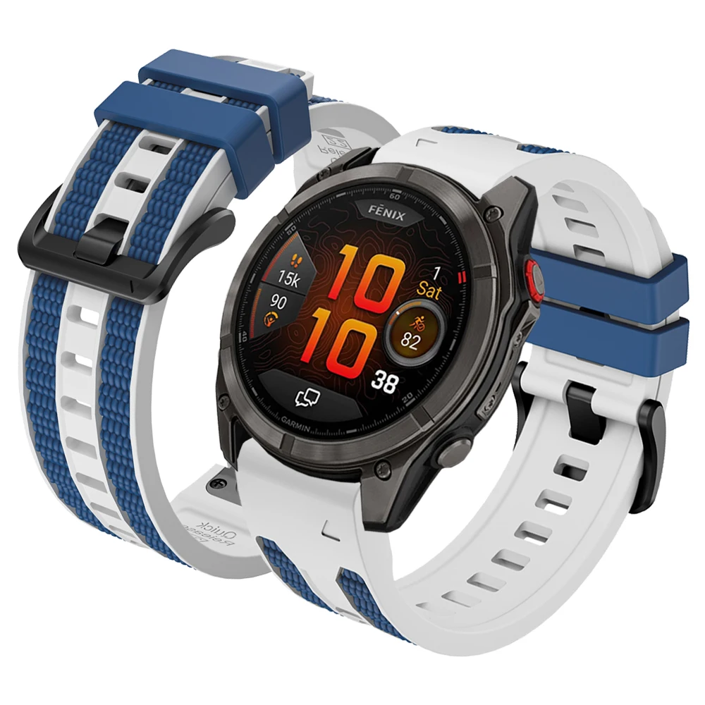 Enhanced Two-Tone Sports Silicone Watch Band (QuickFit) - 22mm/26mm