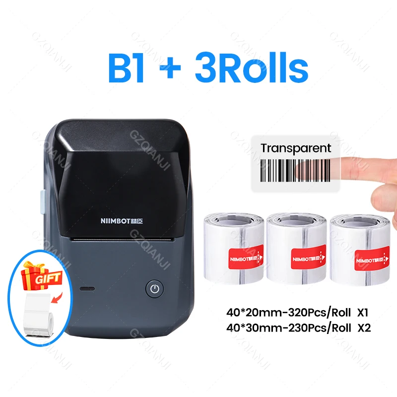 Niimbot-Étiqueteuse de poche portable B1, imprimante d'étiquettes  thermiques Bluetooth, étiqueteuse autocollante - AliExpress