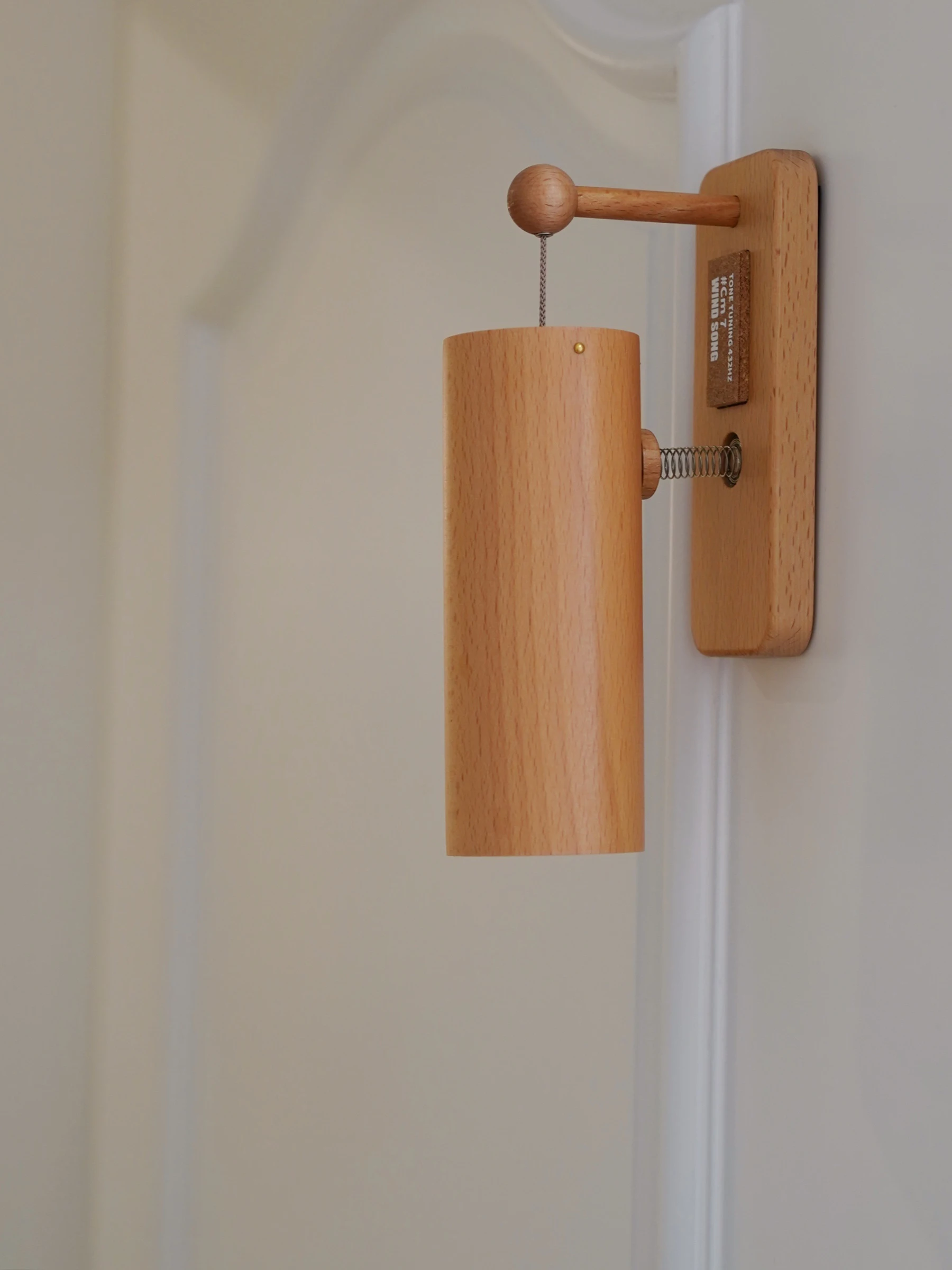 

[Chord Doorbell] Creative Wood Workshop Meditation Wood Bell Japanese-Style Balcony Hanging Decoration Courtyard