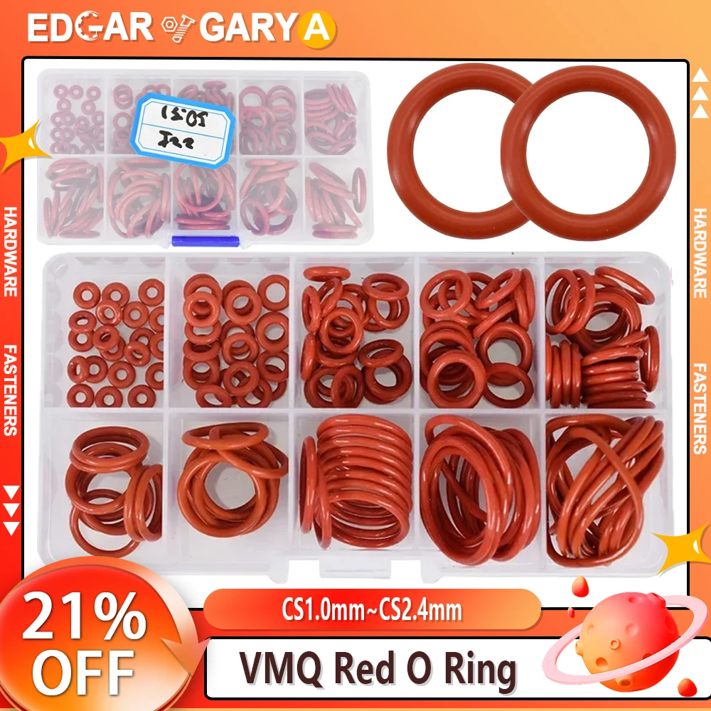 

VMQ Red O Ring Silicon Oring Sealing Gasket Washers Food Grade Silicone Coffee Machine Seal Washer Rubber Insulated Silica Gel