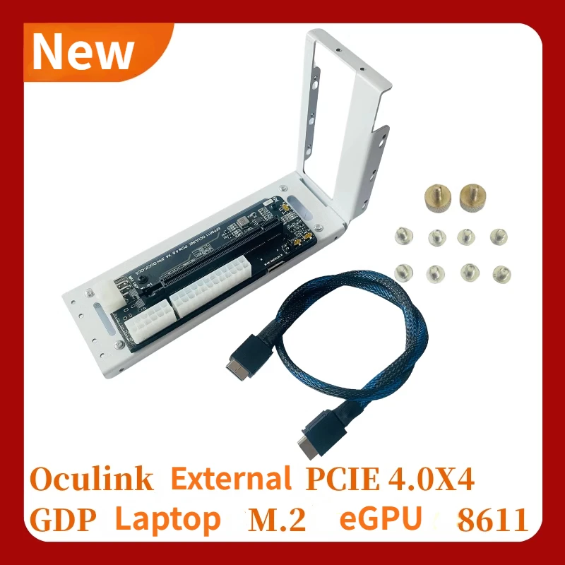 

SFF 8611 OCuLink/M.2 NVMe Laptop eGPU White Case External Graphics Card GPU Dock PCIE 4.0 X4 Gen4 ATX SFX Expansion Card Adapter