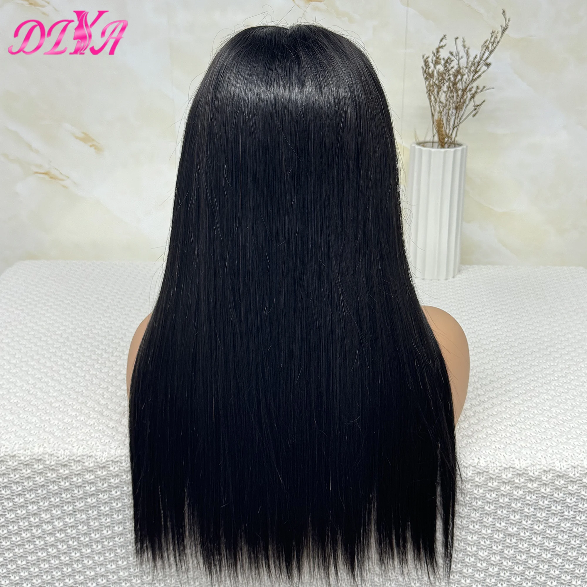5x5 Transparent Lace Closure Human Hair Wig 15A Vietnamese Hair 250% Density Natural Color Straight Virgin Hair for Black Women