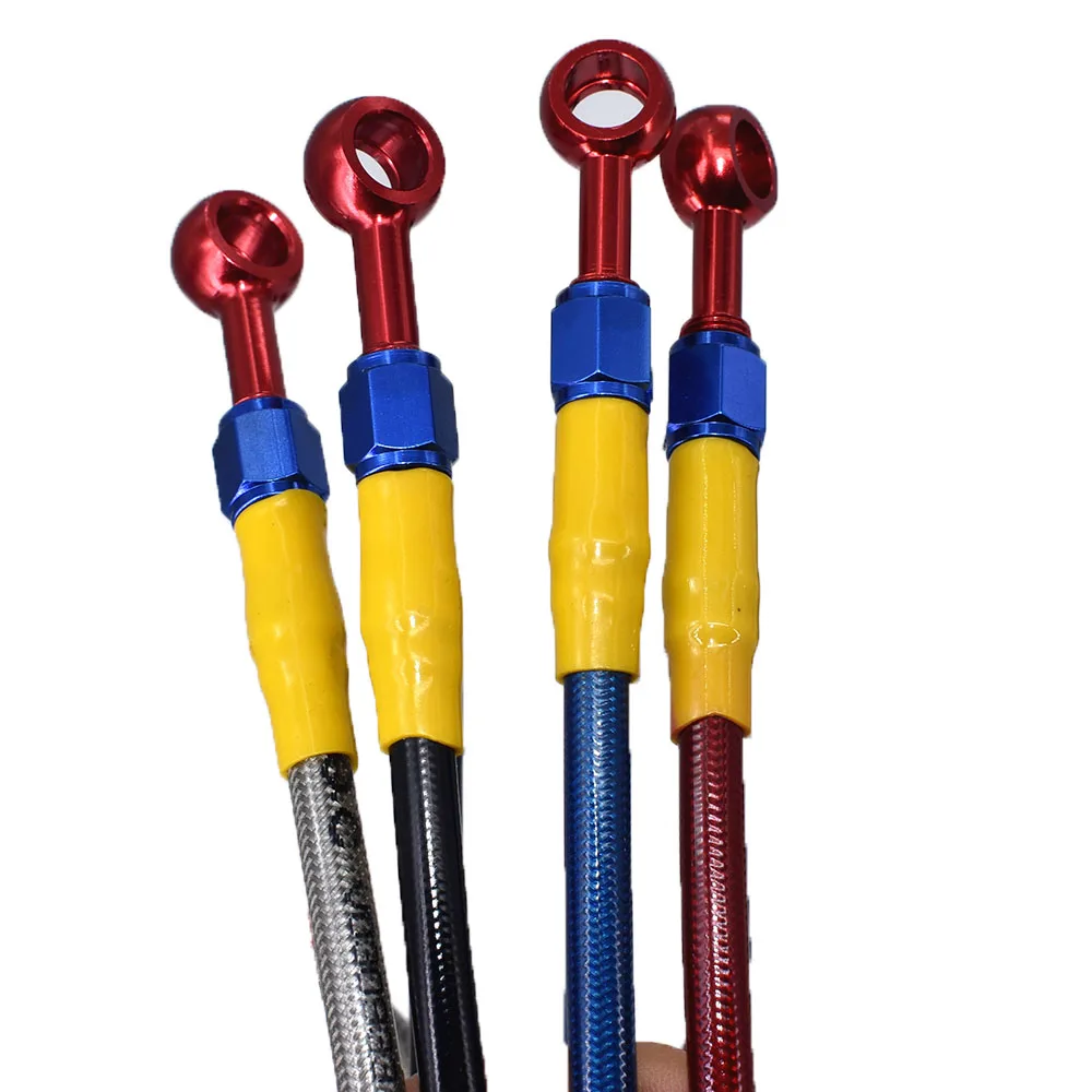 400mm-900mm 1M 1100mm 1200mm Colorful aluminum Connector Motorcycle Hydraulic Brake Clutch Oil Hose Line Pipe ATV Dirt Pit Bike