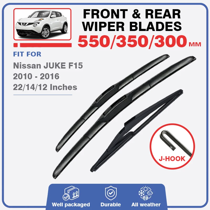 FrontRearWiperBladesForNissanJUKEF1520102016WindowWindscreen