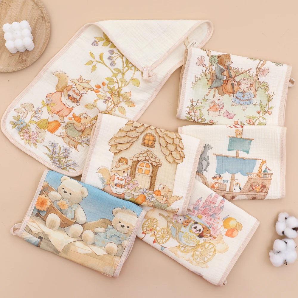 Cotton Muslin Baby Burp Cloths 1