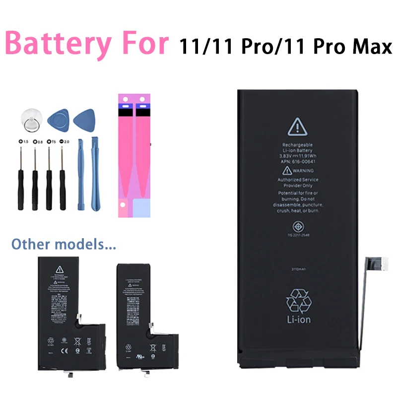 QTDITUOOriginalPhoneBatteryForiPhone1112ProMAX13MiniReal