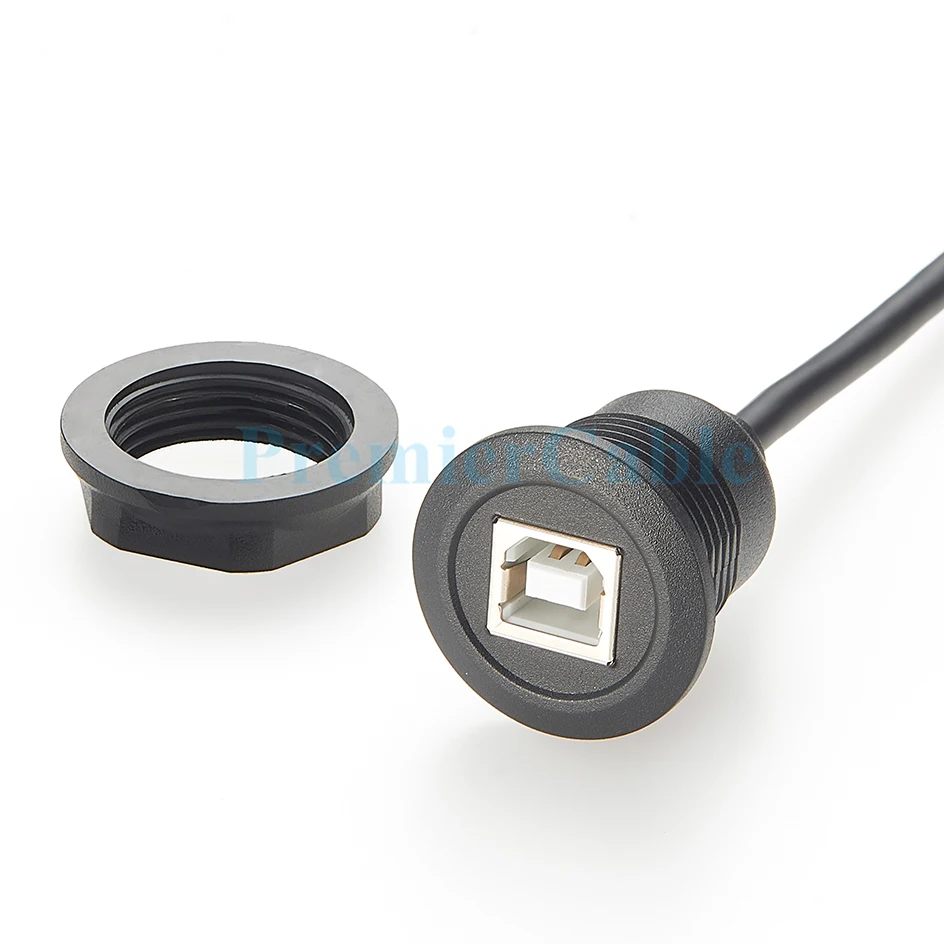 USB Typ B Stecker auf Buchse Verlängerungskabel Rundes Einbau-USB-B-Konverter-Verlängerungskabel für Drucker, Scanner – Detail 5