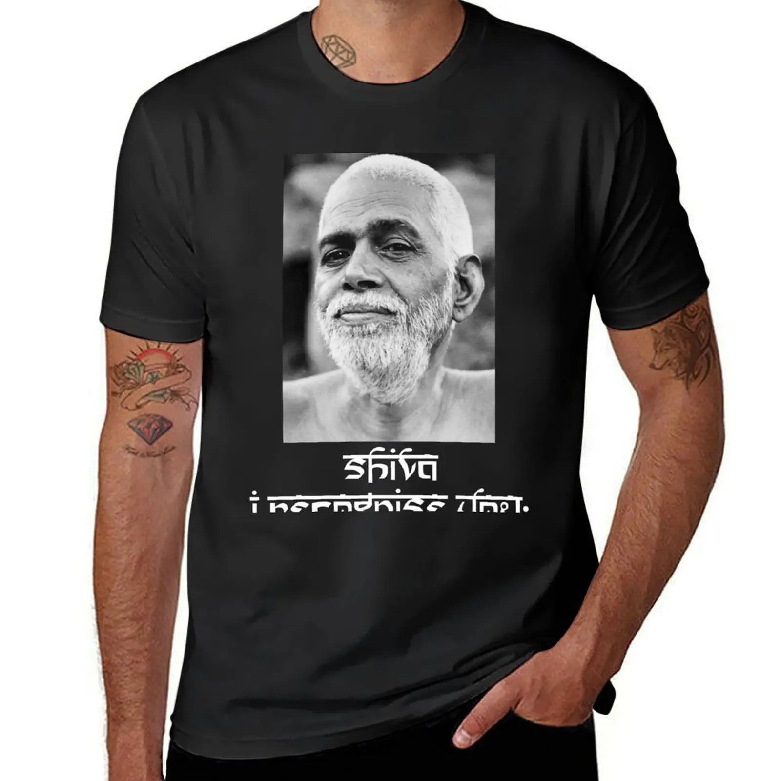 Sri Ramana Maharshi T-Shirt vintage clothes plain aesthetic clothes plain black t shirts men