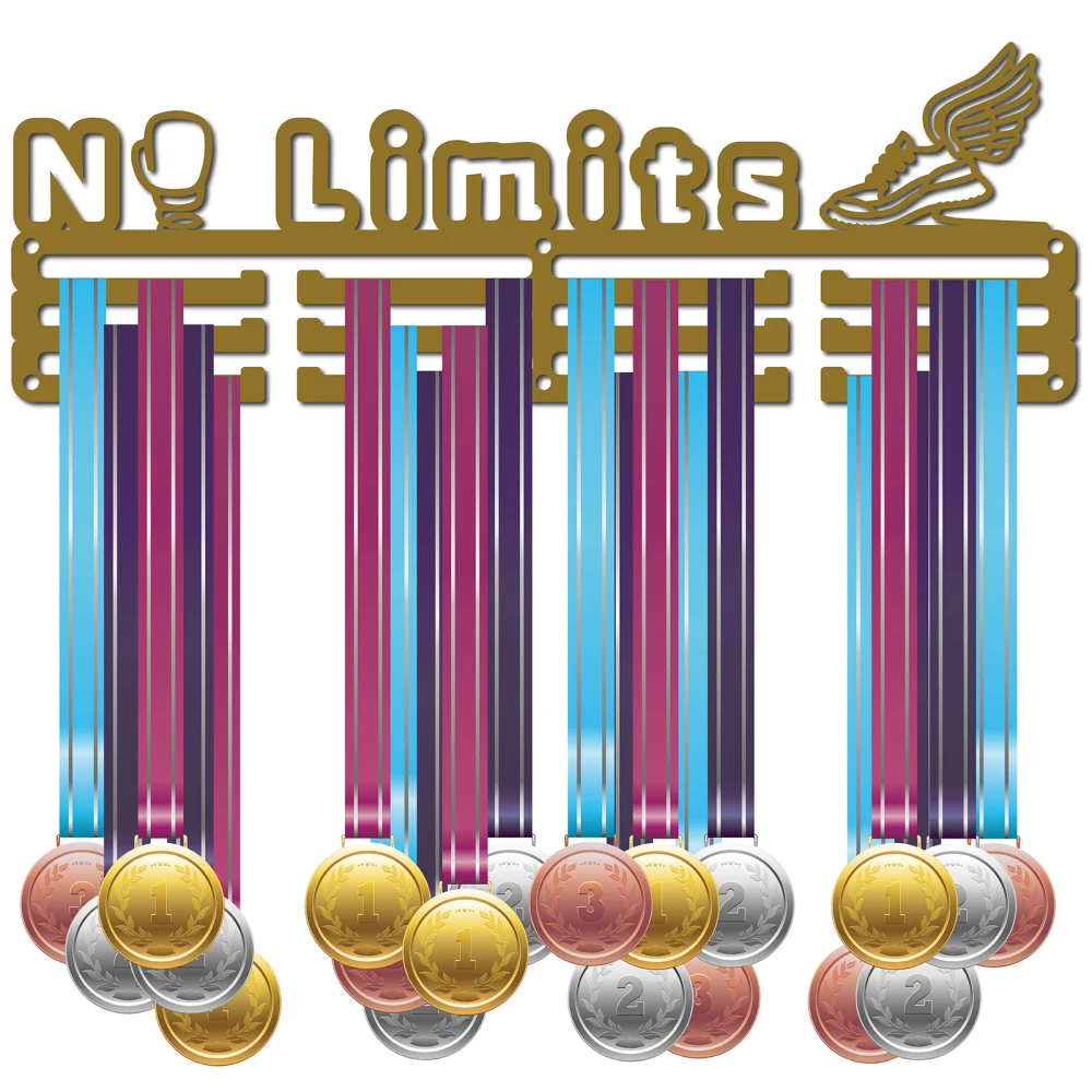 

Medal Holder Sport Medals Display Wall Mount Hanger Badge Medalist Boxing Runner Running Soccer Swim Dark Goldenrod No Limits