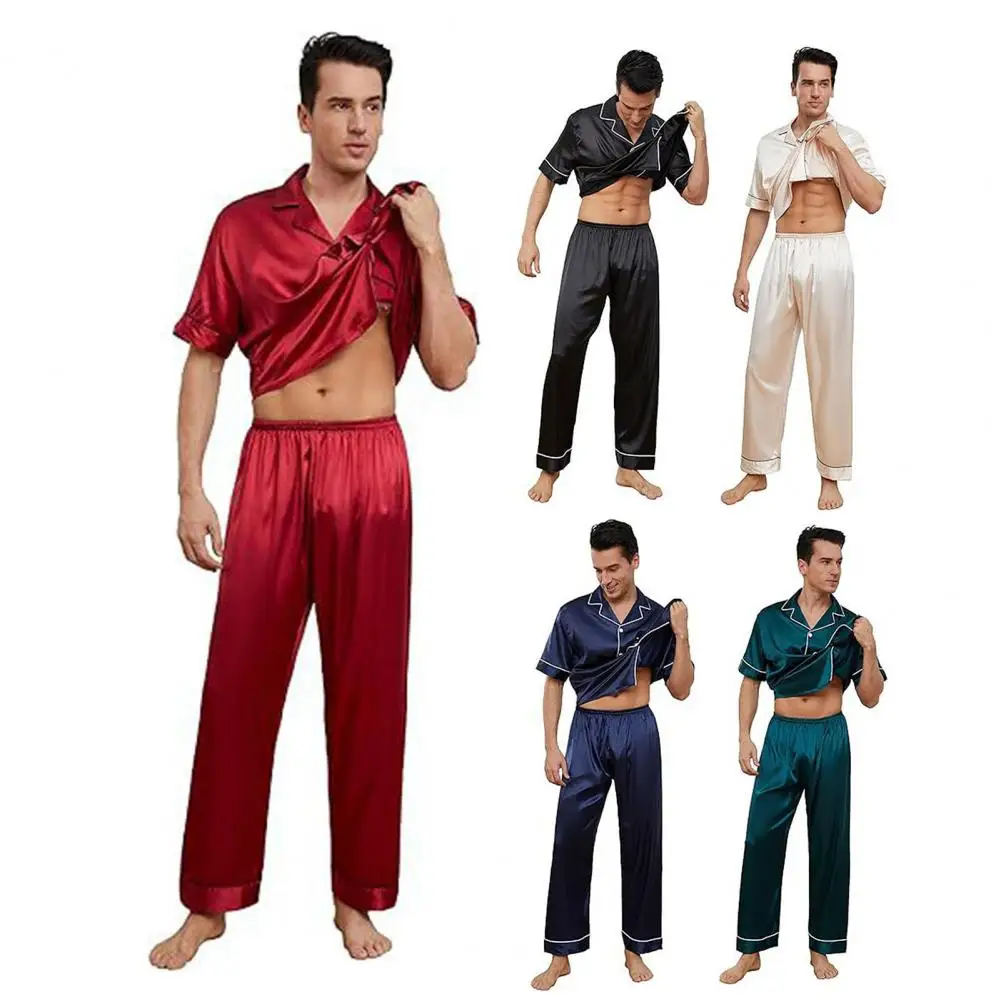 Pajamas Set Silk Pajamas Man Pajamas Set 2Pcs/Set