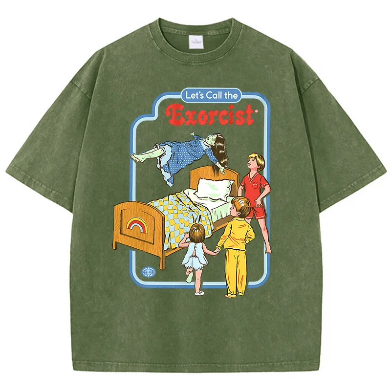 Nennen wir den Exorzisten lustig gewaschen Retro Männer T-Shirt Mode Kleidung Baumwolle Tops Mode Sommer T-Shirt übergroße T-Shirt – Detail 13