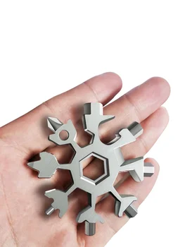 Универсальный портативный 18-в-1 EDC Снежинка динамометрический ключ Мульти-инструмент из нержавеющей стали набор инструментов многофункцио...