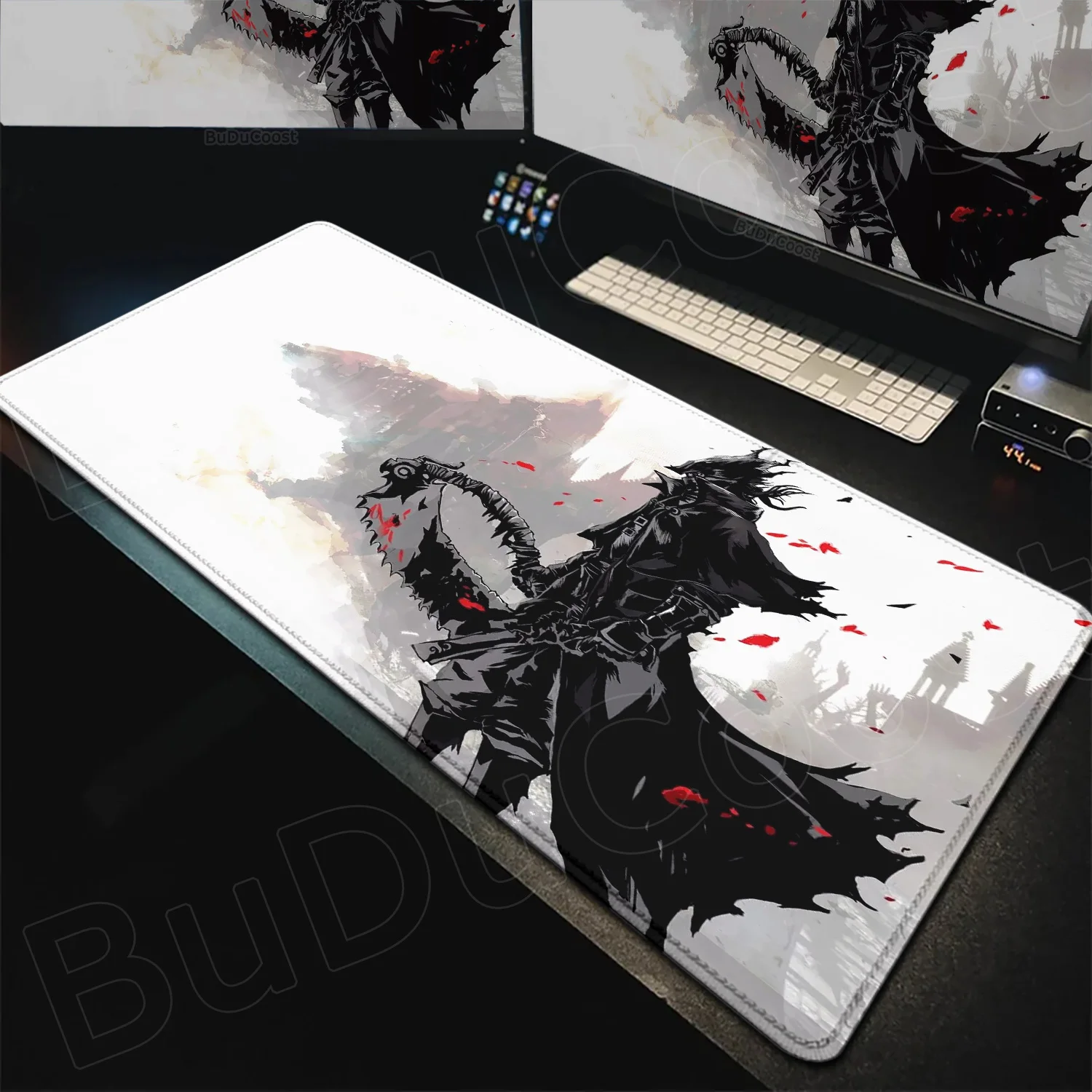 Japanisches Samurai-Mauspad, großes Spielzubehör, Mauspads, Gummi, 400 x 900 Geschwindigkeit, Spiel-Schreibtischunterlage, Büro-Pad, Tastatur, Mause-Teppich