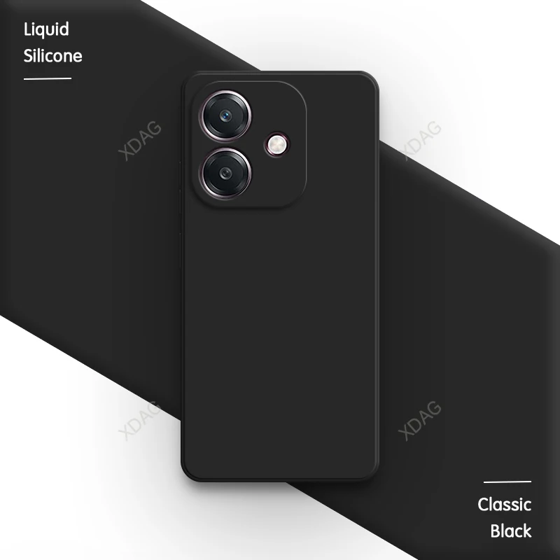 Original Silicone Soft Classic Phone Case with Lens Protection and Square Design