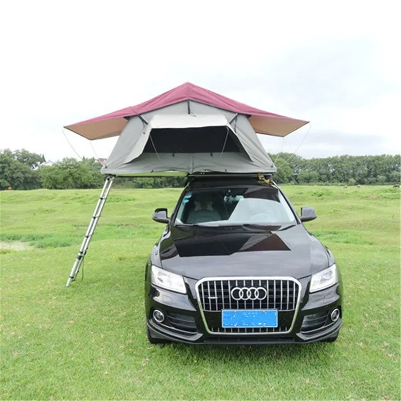 Made in China hard shell suv light roof top tent rooftop tent 4 person tent on the roof of the car custom china popular frp fiberglass 2 3 person vehicle pop up hard shell car travel roof tent for van