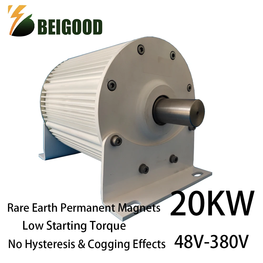 Wind Turbine Generator 20KW 48V-230V Gearless Permanent Magnet  AC Alternators Use For Wind Water Turbine Diesel Engine