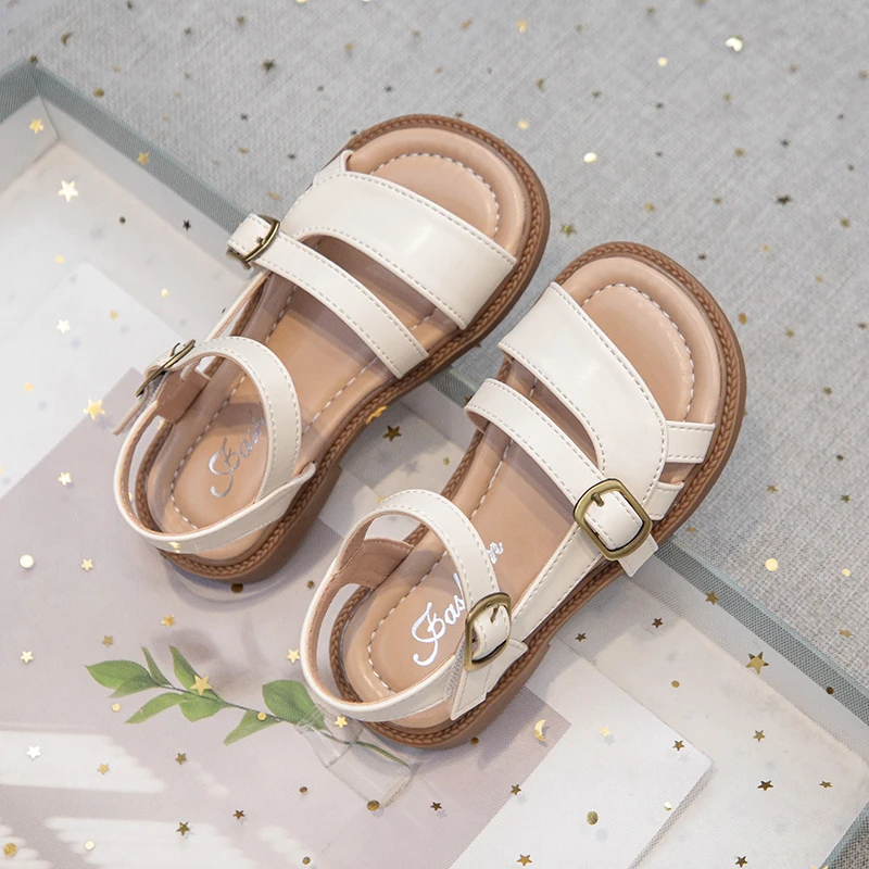 Girls Summer Hollow Out Woven Beach Sandals