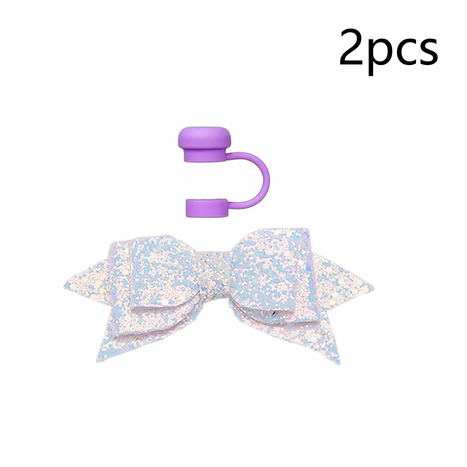 4 Tappi Per Cannucce Con Fiocco In Silicone Per Tazze Stanley - Compatibili Con Stanley 30oz E 1.18L - Diametro 10mm - Multicolore (Bianco, Rosa, Blu, Giallo)