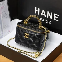 DIY Genuine Leather Box Handbag Mobile Phone Bag Small Diamond Grid Chain Single Shoulder Bag Crossbody Bag for Daily Use