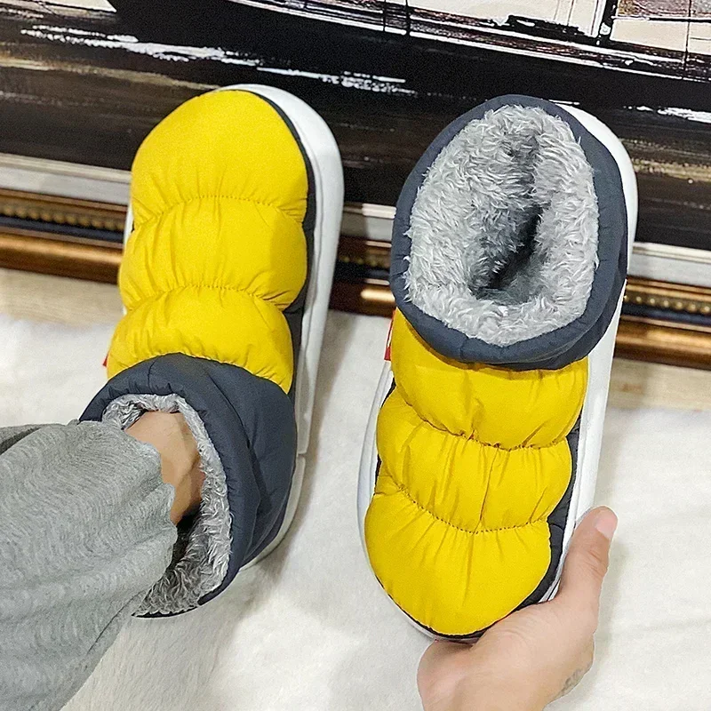 

Outdoor Top High Home Boots Shoes 2022 Down Men Boots Cotton Non-Slip Ankle Winter Snow Men Shipping Warm Waterproof Plush Free