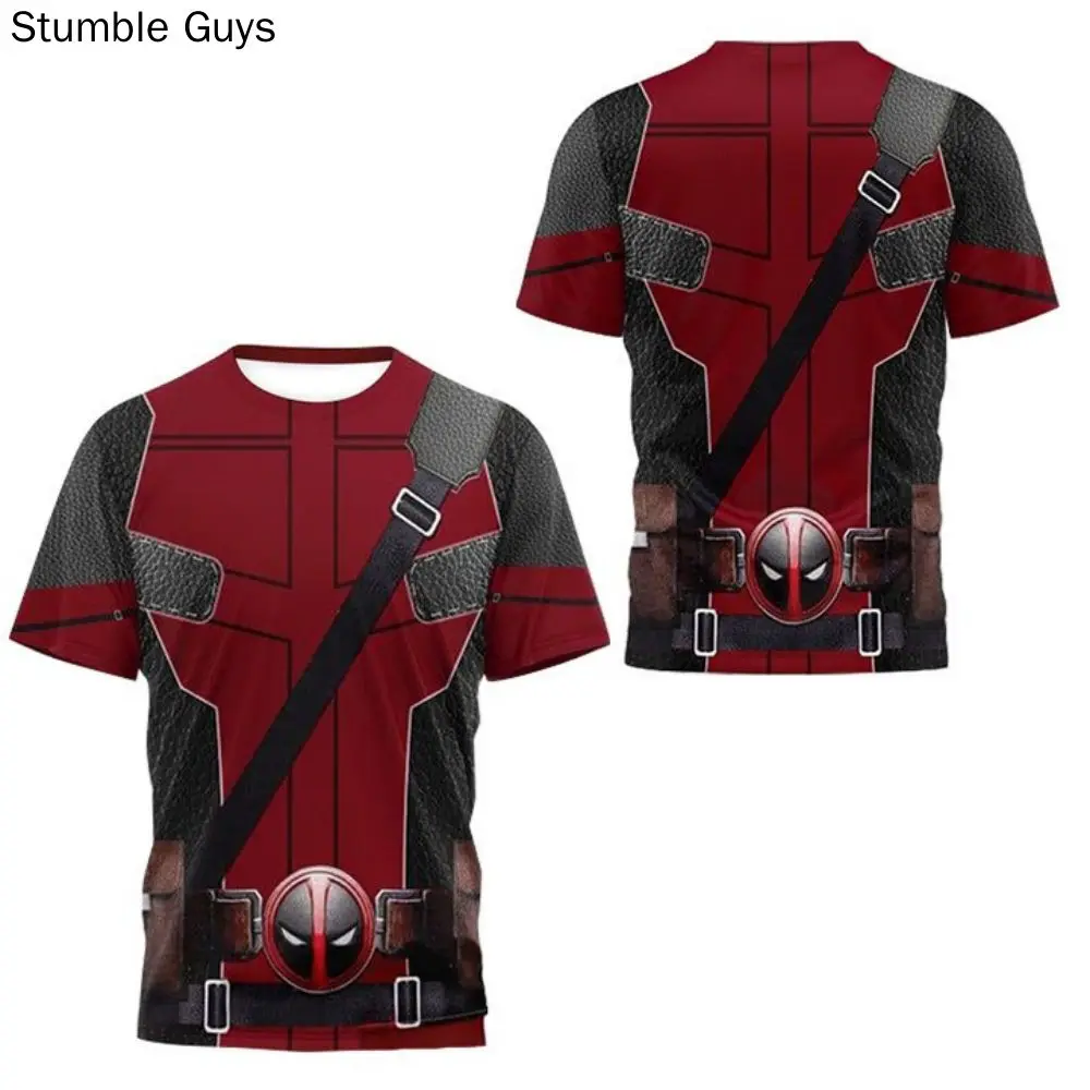 Marvel Kids Deadpool Wolverine Cosplay Children T Shirt Superhero Men Women Shirt Deadpool Boys Halloween Party Summer Tops 3