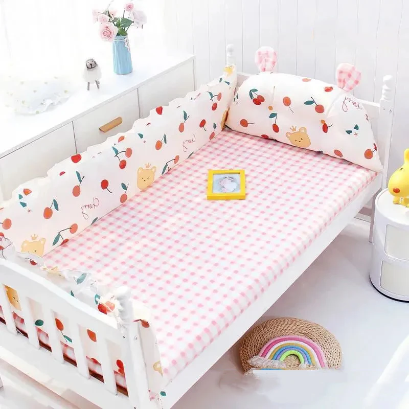 Baby Bed Bumper Cartoon Twist Crib Surround Soft Strip Spliced Bed Side  Cushion Pad Breathable Baby Crib Bedding Supply - AliExpress