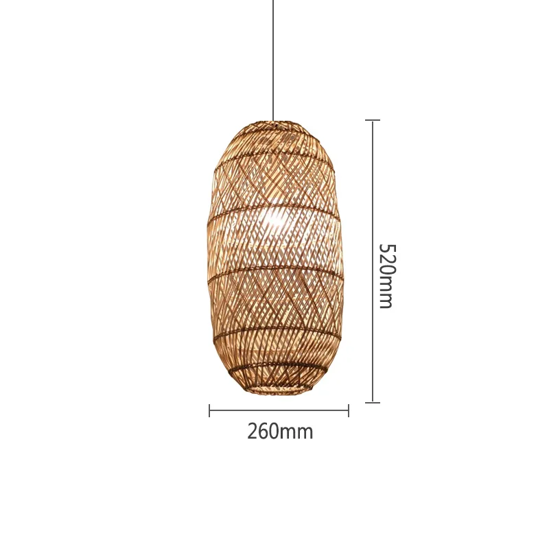 glass pendant lights Modern 100% handmade rattan natural wicker chandelier, retro Chinese lighting in living room, dining room, bedroom and farm globe pendant light Pendant Lights