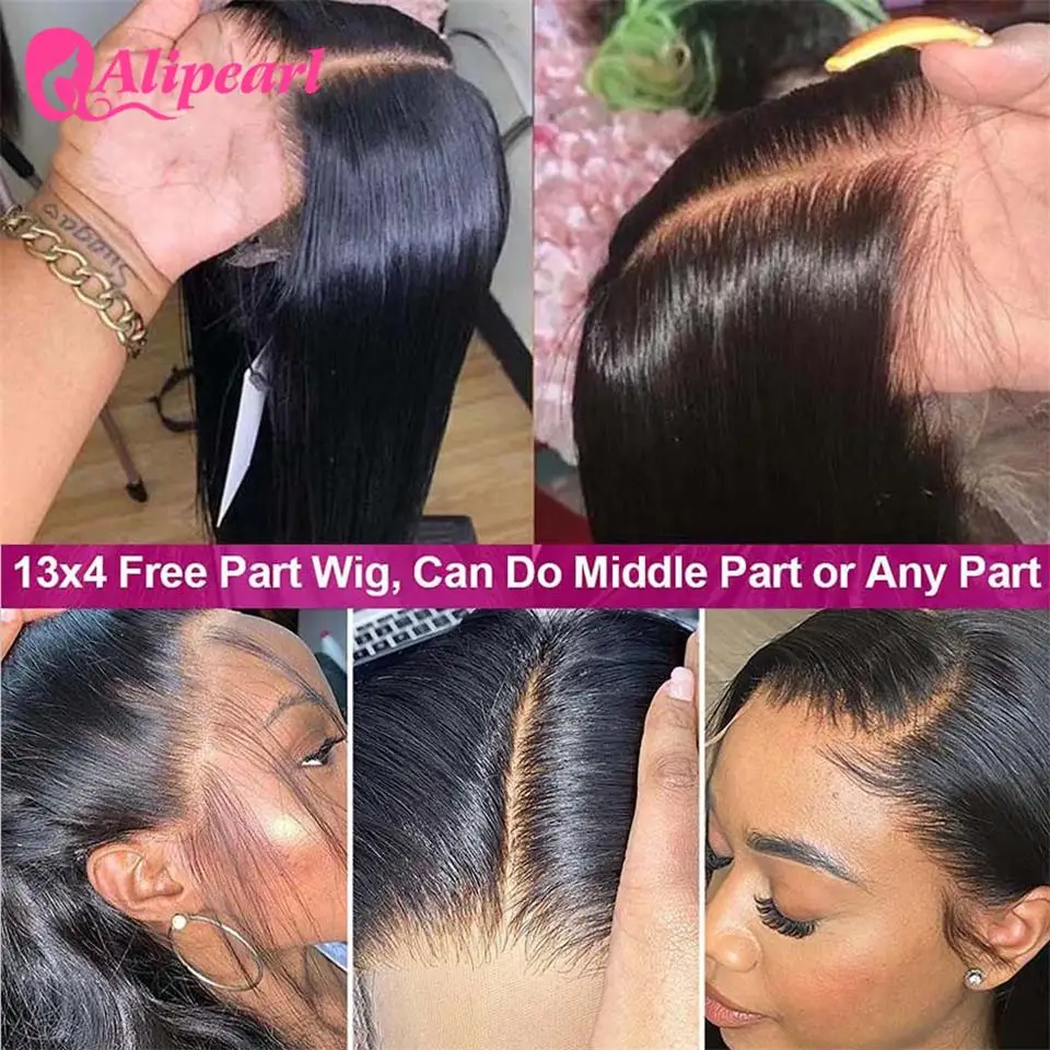 Human Hair Wigs Straight Lace Front Wig 4x4 Closure Wig For Women Brazilian